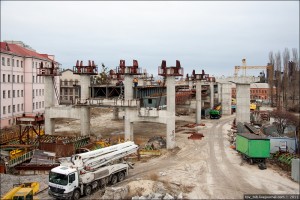 НПО «Мостовик» построил больше половины опор железнодорожной эстакады