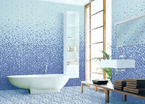 мозаичное оформление ванной