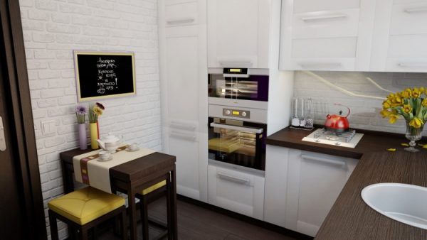 Дизайнерские идеи для маленьких кухонь