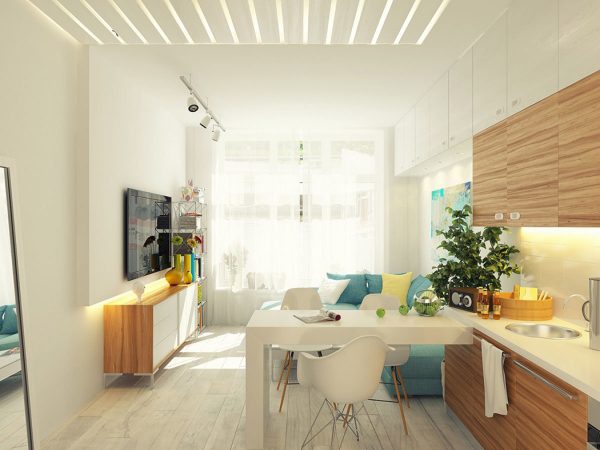 Как зонировать пространство кухни в квартире-студии