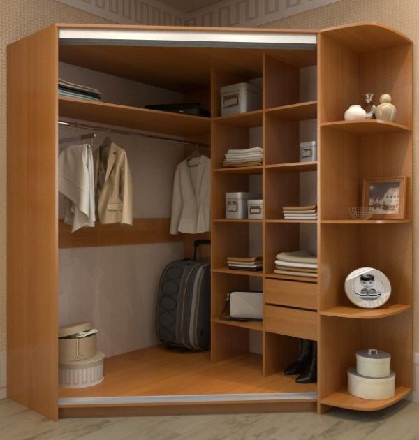 Угловые шкафы-купе: практичная мебель для хранения вещей 