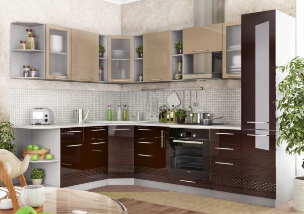 Кухонная мебель – разные фасады в интерьере