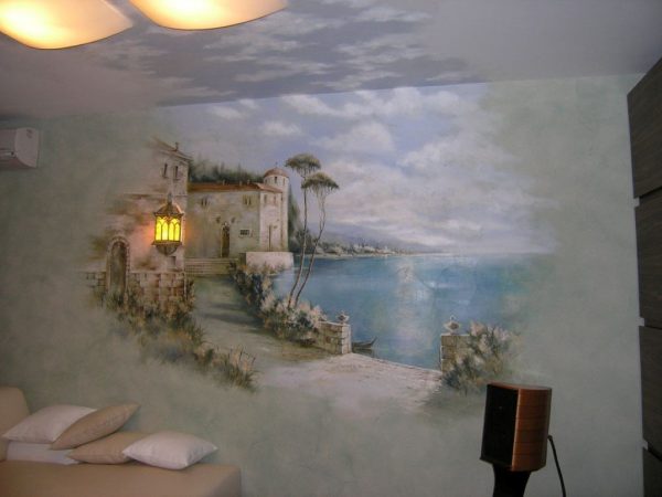 Художественная роспись стен в интерьере