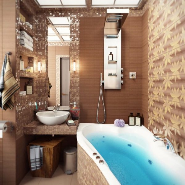 Дизайн квартиры - интерьер ванной комнаты