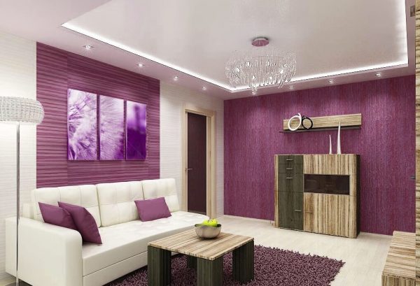Фиолетовый цвет в дизайне квартир